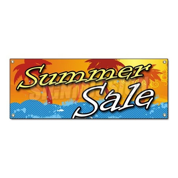 SUMMER SALE BANNER SIGN store clearance signs storewide huge everything big